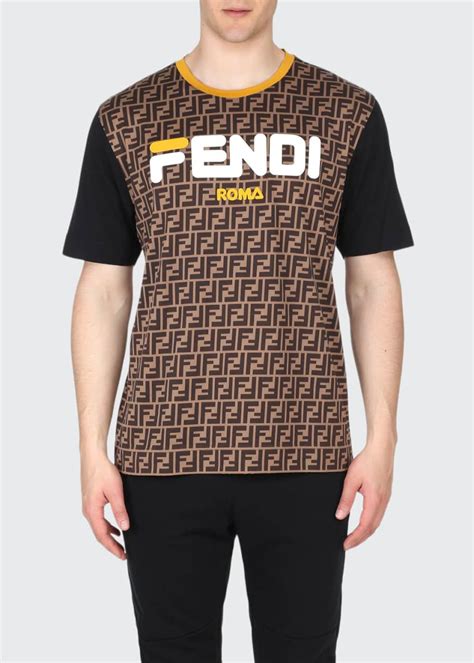 fendi text logo tee|Fendi graphic tees.